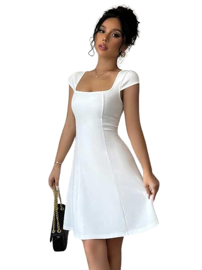 GRECIILOOKS Women One Piece Dress – Stylish Midi Party Dress for Women,Summer Casual Wear for Events, Date & Evening Look