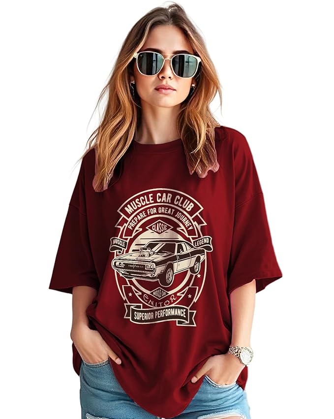 AUSK Oversized T-Shirts Womens || Printed Tshirt for Women
