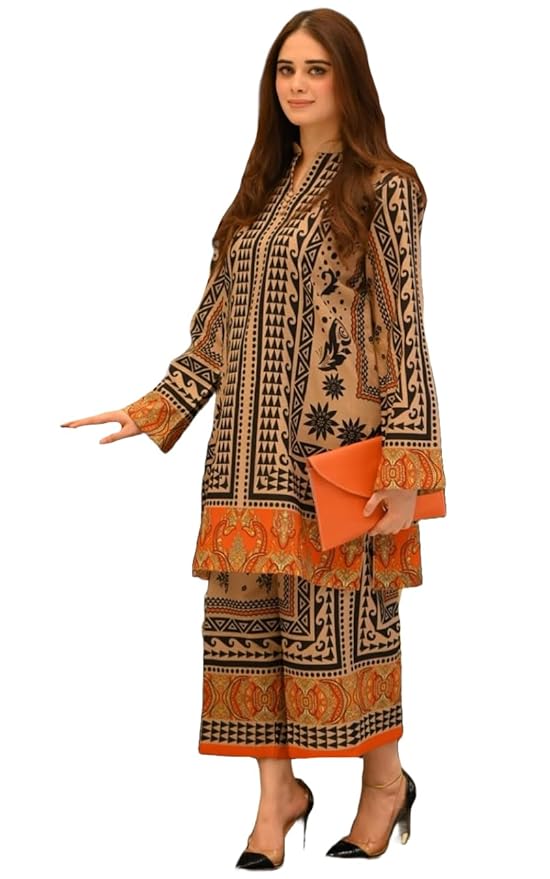 ANNI DESIGNER Rayon Printed Straight Kurta with Palazzo | Stylish Kurta Set for Women | Co-Ord Set with Dupatta | Party & Casual Wear Kurti Set | Ethnic Dress for Women