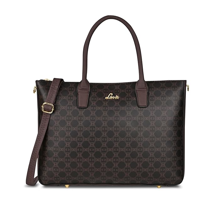 Lavie Women Monoprint Raily Plus Laptop Tote Handbag | Fits Upto 15 Inch Laptop | Laptop Bag for Work | Ladies purse | Stylish Shoulder Bag | Gift For Women