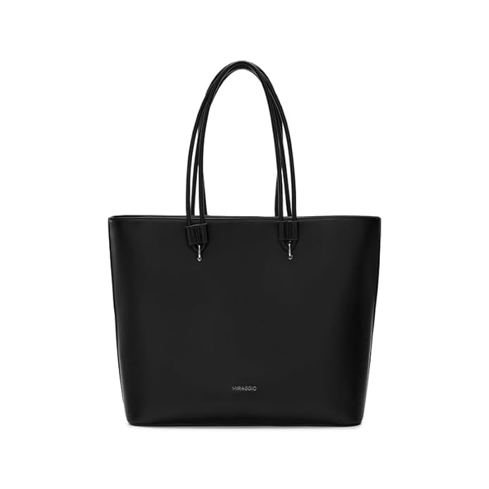 Miraggio Women Jada Solid Tote Bag With Laptop Compartment | Tote Bags for Women For Office Use, Work | Ladies Shoulder Purse