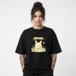 Peace Bunny Oversized T-Shirt for Women