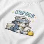 Hustle Cat Oversized T-Shirt for Women