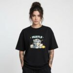 Hustle Cat Oversized T-Shirt for Women