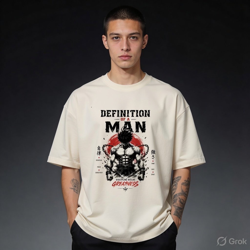 Definition of a Man Anime Oversized T-Shirt