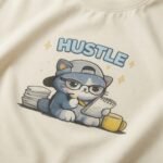 Hustle Cat Oversized T-Shirt for Women