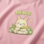 Peace Bunny Oversized T-Shirt for Women