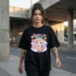 Sweet & Magical Kitten Unicorn Graphic T-Shirt for Girls
