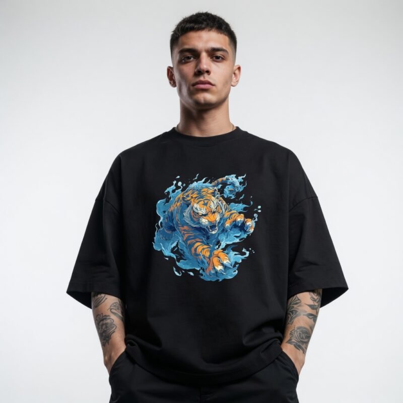 Roaring Tiger Splash Graphic T-Shirt