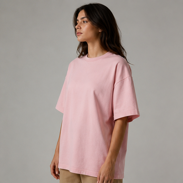 Oversize Pastel Pink Solid 01