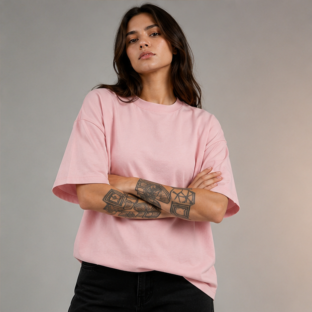 Oversize Pastel Pink Solid 04