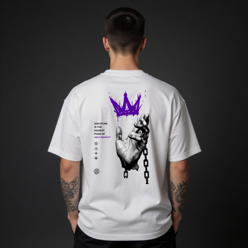 Discipline Crown Graphic Oversized T-Shirt