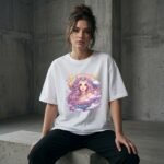 Magical Dreamer Unicorn Girl Oversized T-Shirt for Women