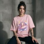 Magical Dreamer Unicorn Girl Oversized T-Shirt for Women