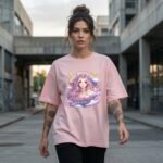 Magical Dreamer Unicorn Girl Oversized T-Shirt for Women