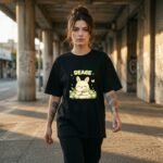 Peace Bunny Oversized T-Shirt for Women