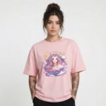 Magical Dreamer Unicorn Girl Oversized T-Shirt for Women