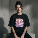 Magical Dreamer Unicorn Girl Oversized T-Shirt for Women