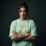 Peace Bunny Oversized T-Shirt for Women