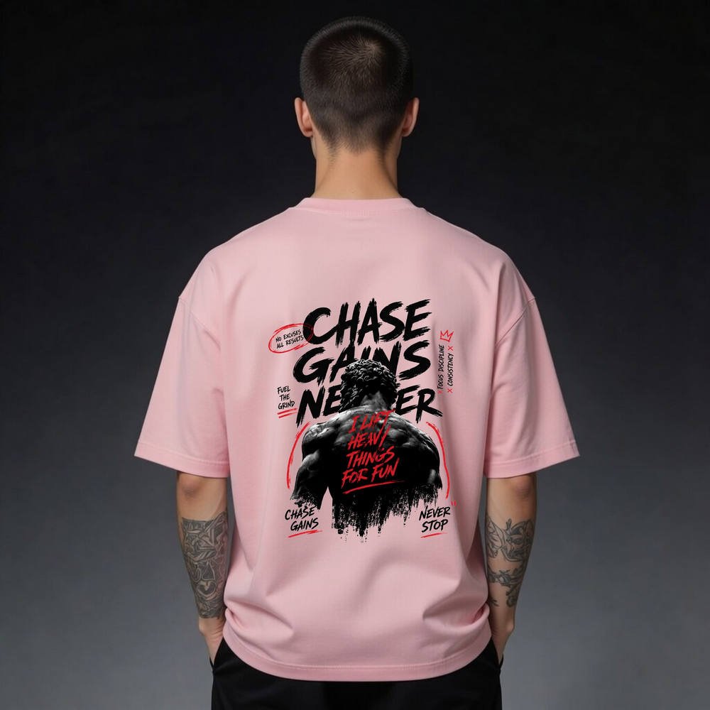 Chase Gains Never Graphic Gym T-Shirt