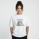 Hustle Cat Oversized T-Shirt for Women
