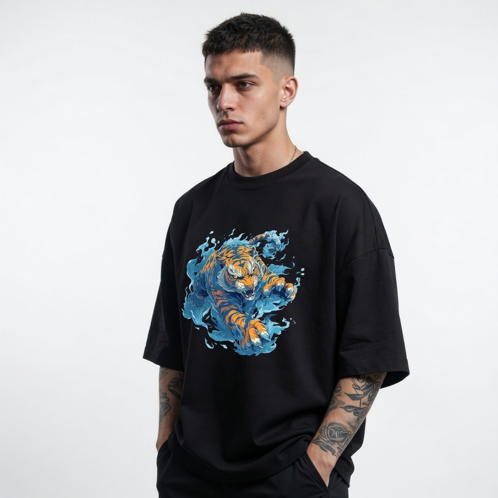 Roaring Tiger Splash Graphic T-Shirt