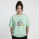 Hustle Cat Oversized T-Shirt for Women