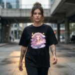 Magical Dreamer Unicorn Girl Oversized T-Shirt for Women