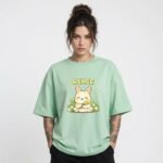 Peace Bunny Oversized T-Shirt for Women