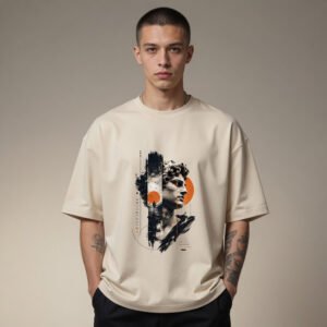 David Discipline Oversized T-Shirt for Men | Artistic Motivational Graphic Streetwear Tee