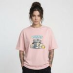 Hustle Cat Oversized T-Shirt for Women